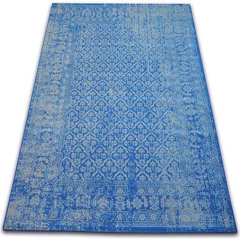 Teppich VINTAGE Blumen 22209/543 blau blue 120x170 cm