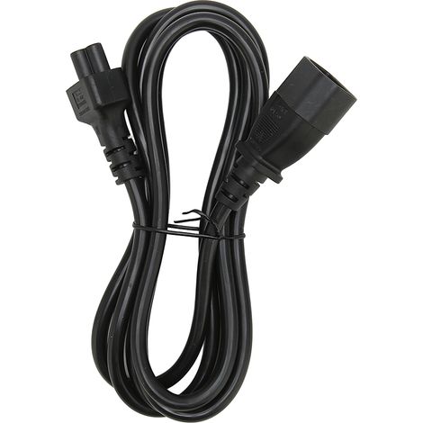 Câble d'alimentation IEC320 C14 mâle vers IEC320 C5 femelle, 10A 250V, 2500W, 1.8m (1/5)