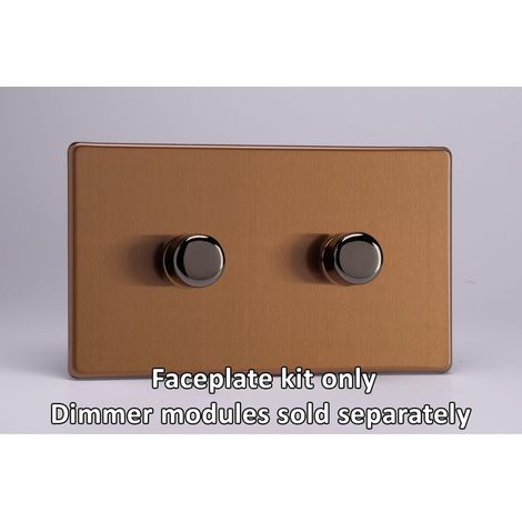 Varilight 2-Gang Matrix Kit for Rotary Dimmers - Brushed Bronze
