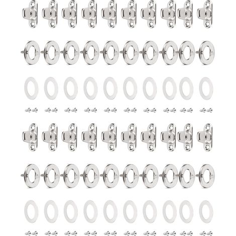 20 jeux fermetures à vis twist verrouillées boutons tournants oeillets et rivets pour tente bâche marine attache toile (1/5)