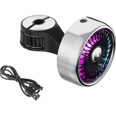 Adaptés aux sièges auto, ces ventilateurs de voiture USB avec lumières colorées permettent de rafraîchir les sièges arrière de votre voiture. (1/5)