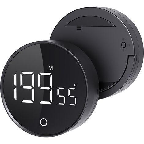 Wiederaufladbarer digitaler Timer – schwarz – Küche/Büro – Countdown-Timer (1/5)