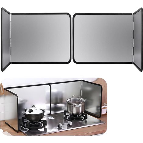 Foldable Kitchen Stove Splash Guard, Grease and Splash Guard with Non-Stick Coating Anti-Splash Plate (High 30 cm) (1/5)