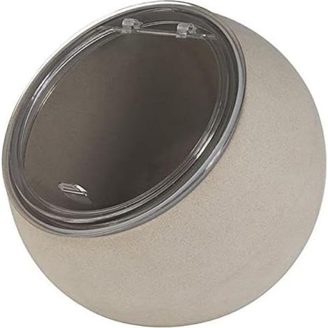 Service de table Moon - Ensemble 2 pièces : 1 bol en mélamine (Ø 19cm) + 1 couvercle à charnière avec joint en silicone, Gris (1/3)