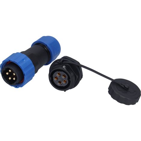 Prise aviation étanche IP68, connecteur à écrou arrière, bornes mâle/femelle 380 V SP205 (1/5)