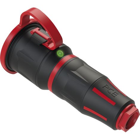 PCE Schutzkontaktkupplung TAURUS2 2-polig mit Deckel LED IP54 - Robuste Baustellenkupplung (1/4)