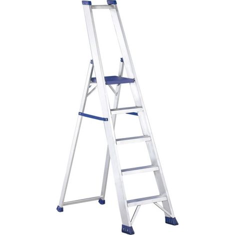 Escalera ind tijera 1,61mt 7 peldaños anch alu regina svelt
