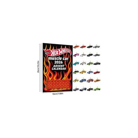 Calendrier de l'Avent Hot Wheels Muscle Cars 2026 : 24 jours de voitures miniatures