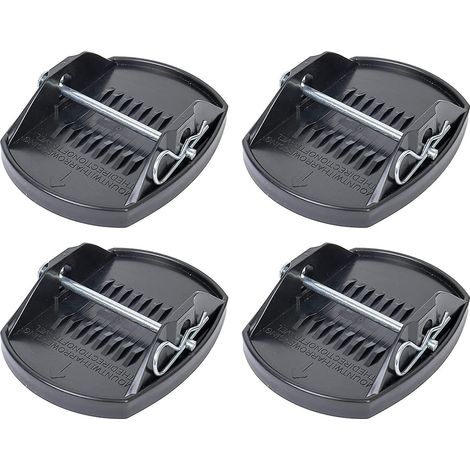 lot De 4 Alarmes Ultrasoniques Dtachables Pour Voiture, Cerf, Serpent, Sirne Sonore, Rpulsif Pour Animaux Aliment Par Le Vent, Noir (1/5)