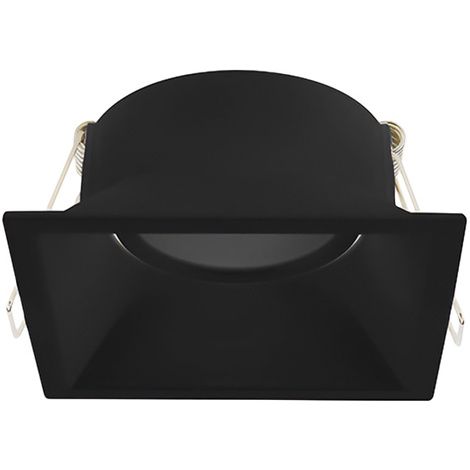 Spot encastrable carré noir GU10 MR16 orientable MEYAN HOROZ support plafond aluminium (1/4)