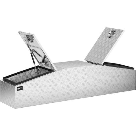 Caja de almacenamiento de aluminio 177 x 40 x 40 cm 280 litros con cerradura 140001073