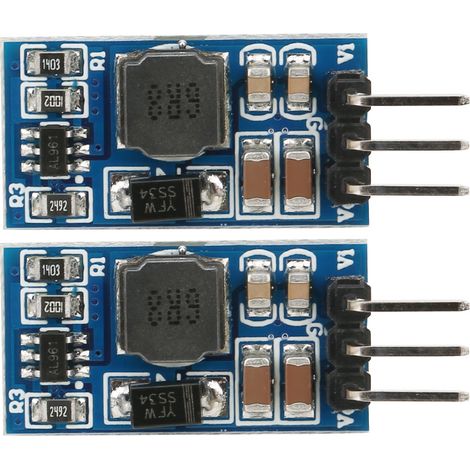 2 modules élévateurs DC-DC ND0412SA, 2,6-5,5V vers 5V/6V/9V/12V, 7W, convertisseur boost pour LED et moteur (avec broche 9V) (1/5)