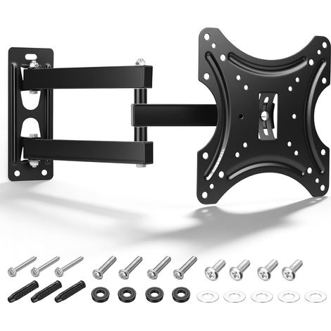 Support Mural TV Orientable Pivotant, Support TV Mural Orientable Rotatif à 180° pour Téléviseurs ou Moniteurs LED, LCD, OLED de 14 à 42 Pouces, VESA Max. 200 x 200 mm (1/5)