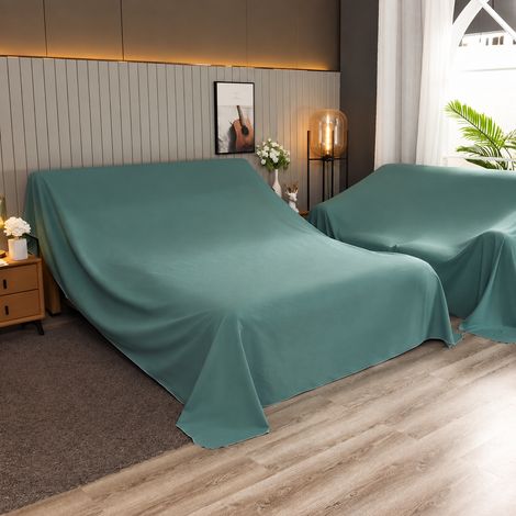 Housse protection meubles vert émeraude 2,4 x 5 m adapté aux canapés 4 places connectés et autres, 40 × 29 × 5 cm, 1,22 kg – Livraison gratuite