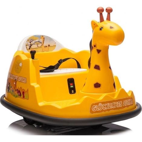 GARVEE 6V Elektro-Kinderauto mit 360° Drehung, Eltern-Fernbedienung & LED-Musik – Stoßfester Bumper Car für Kinder von 3 bis 6 Jahren, max. 30 kg, Gelb (1/5)
