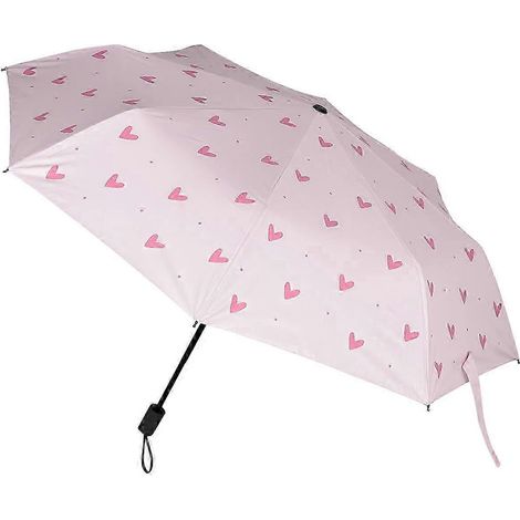 Parasol pliable, protection solaire UV, 100x68cm, couleur rose, idéal pour les trajets quotidiens et les activités de plein air.-AquaForge (1/5)