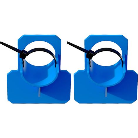 2 supports de tuyau de piscine avec clips de fixation latérale de 6,35 mm (1/4 pouce), en forme de dauphin. (1/5)