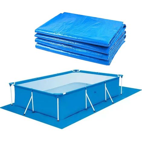 Tapis de Sol pour Piscine, Bâche de Sol Rectangulaire pour Piscines Encadrée, Imperméable Protection du Fond de Piscine pour Piscines gonflables (1/5)