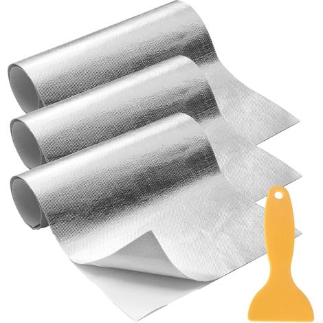3 Isolant Thermique Reflecteur Radiateur Feuille D'aluminium Et Fibre De Verre 30100cm (1/5)