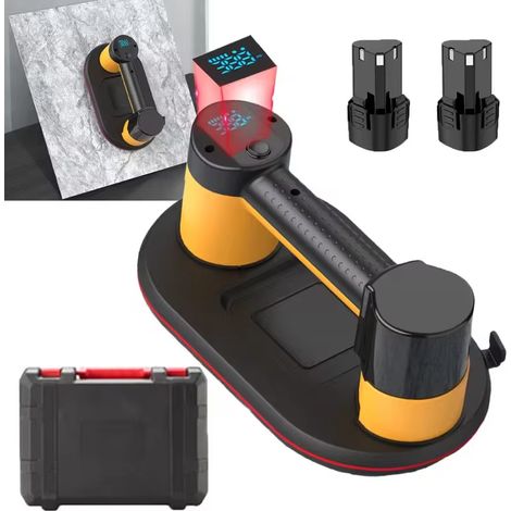 Outil vibrant pour carrelage — Outil d'installation et de manutention robuste sur batterie, Adapté à la pose de carrelage (2 batteries incluses)