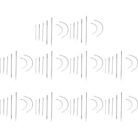 Lot de 10 aiguilles à coudre en acier au carbone de différentes tailles, outil de couture à la main pour tapis et cuir. (1/5)