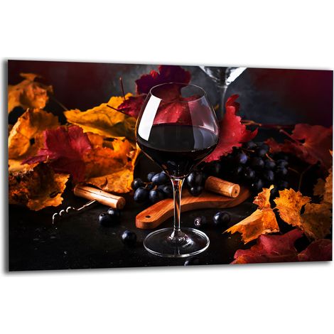 PLAQUE DE PROTECTION EN VERRE POUR CUISINIÈRE 80x52 VIN (1/5)