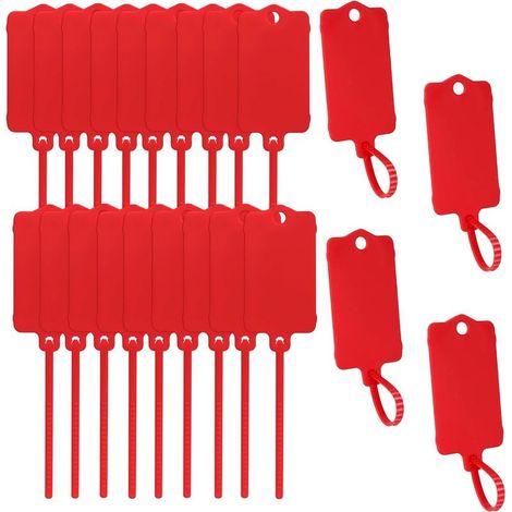 120 étiquettes en plastique, attaches pour câbles et étiquettes d'expédition Colliers de serrage avec zone de marquage – inscriptibles, résistants et polyvalents. Idéaux pour le matériel, les accesso (1/5)