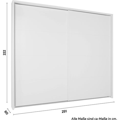 Mömax Schwebetürenschrank Lago in Weiß ca. 251x222x60cm (1/5)