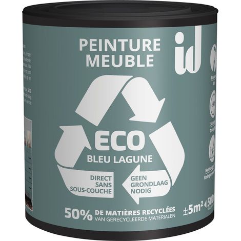 Peinture ECO  pour boiseries et meubles - bleu lagune  500ml - ID PARIS (1/3)