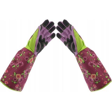 1 Paire Gants Jardin Longs Roses Manches (1/4)