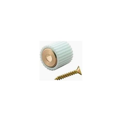 SC REGGIPIANO OTTONE C/GOMMA E VITE BIANCO 8 PZ- 1,0 pz
