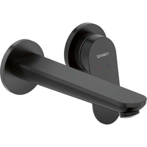 Duravit Wave - Miscelatore ad incasso per lavabo, montaggio a 2 fori, nero opaco WA1070004046 (1/2)