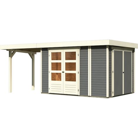 GH Retola4 terragr.242x242x211 m.Anbauschrank+Anbaudach 2,40m