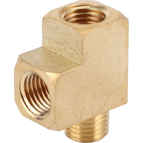 Raccord en T pour tuyau de rue en laiton massif, filetage mâle NPT, pression de 1000 PSI, accessoire de remplacement universel (1/5)