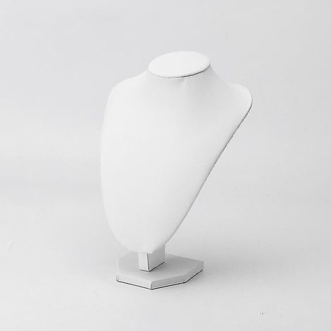 3D-Schmuckständer aus weißem Samtleder, Halterung für Anhänger und Kette. (1/5)