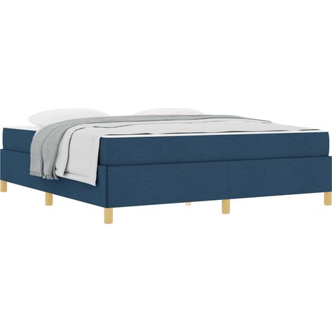 Maison Exclusive - Bettrahmen mit Matratze Blau 180 x 200 cm Stof