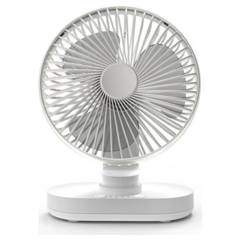 USB-Tischventilator, Mini-Tischventilator, automatischer oszillierender, wiederaufladbarer Mini-Ventilator, 4 Geschwindigkeitsstufen, leiser Ventilator (1/4)