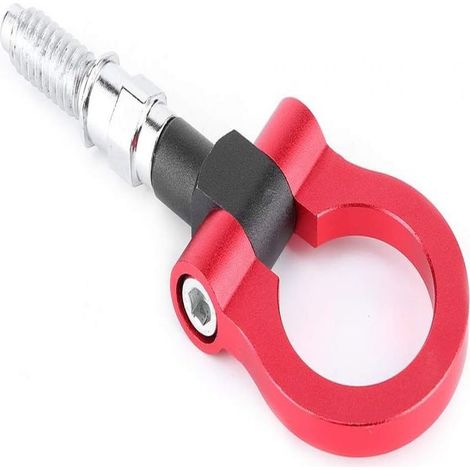 Crochet de Remorquage, Kit de Remorque de Remorquage Automatique Universelle Anneau de Remorquage Crochet d'Attelage de Voiture en Alliage d'Aluminium(Red) (1/5)
