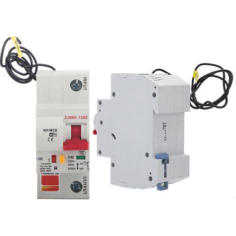 Interruttore automatico Wi-Fi intelligente generico, controllo remoto affidabile per AC220V, materiale PA66-DSM, metodo di intervento 2P/3P per domotica (1P 40A)