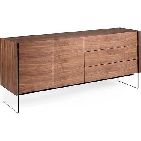 MOMMA HOME Aparador salón diseño, patas de cristal, modelo Valeta, Medidas 180 x 49 x 77H cm (1/5)