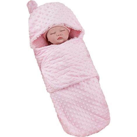 Couverture d'emmaillotage pour bébé, couverture anti-coups de pied pour bébés et jeunes enfants, rose . (1/3)