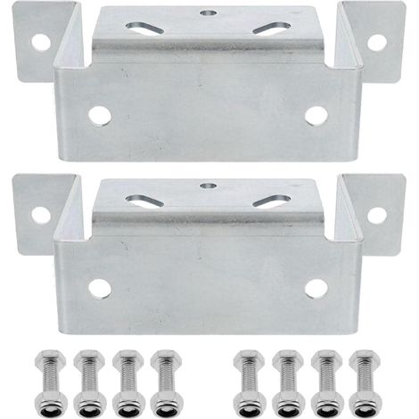 Lot de 2 béquille remorque Supports de béquille Accessoire remorque Accessoires pour Support de Serrage (1/4)