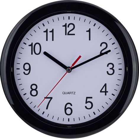EUROTIME 22221 Quarz Wanduhr 25 cm Schwarz (1/4)