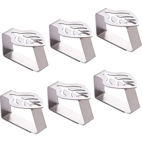 Pince spéciale pour nappe, support de nappe en acier inoxydable, idéal pour les pique-niques en extérieur. (1/5)