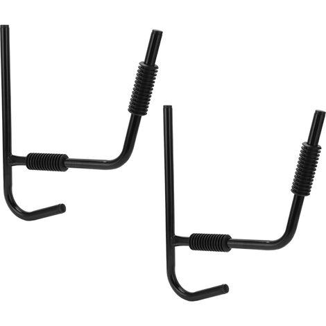 Support mural robuste pour kayak, rangement organisé, amovible, en métal noir, pour garage ou abri de jardin. (1/5)