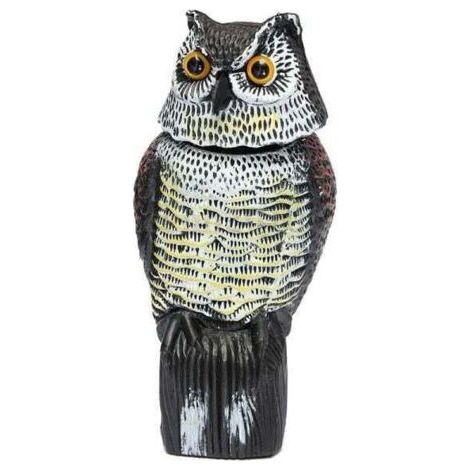 BUNTHAUS PA Taubenabwehr – Leuchtender, reflektierender Vogelschreck in Eulenform, Anti-Vogelscheuchen-Vögel – um Tauben, Krähen und mehr fernzuhalten (1/4)
