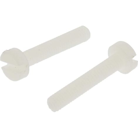 Vis à métaux RS PRO M3 à tête Cylindrique fendue en Nylon, 16mm ( Prix pour Sachet de 100 )