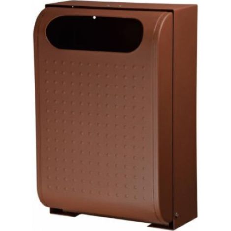 Corbeille murale Urbanet - 30l - effet Corten (aspect acier rouillé) (1/3)