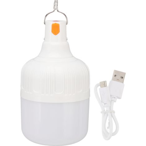 Wiederaufladbare LED-Außenlampe mit USB-Anschluss, tragbare Notleuchte mit Haken für Marktstände im Freien, bei Stromausfall zu Hause