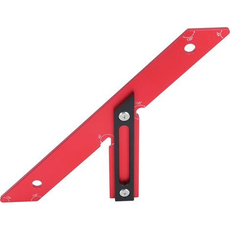 Règle de mesure pour le travail du bois, 45 degrés 135, alliage d'aluminium, outil de marquage d'angle pour charpentier (1/5)